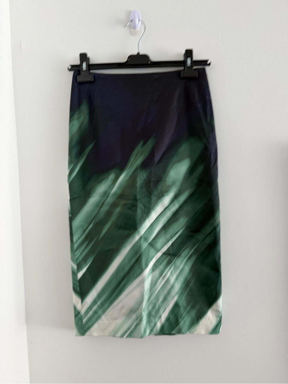 Lafayette 148 New York Dark Green Abstract Pencil Skirt
